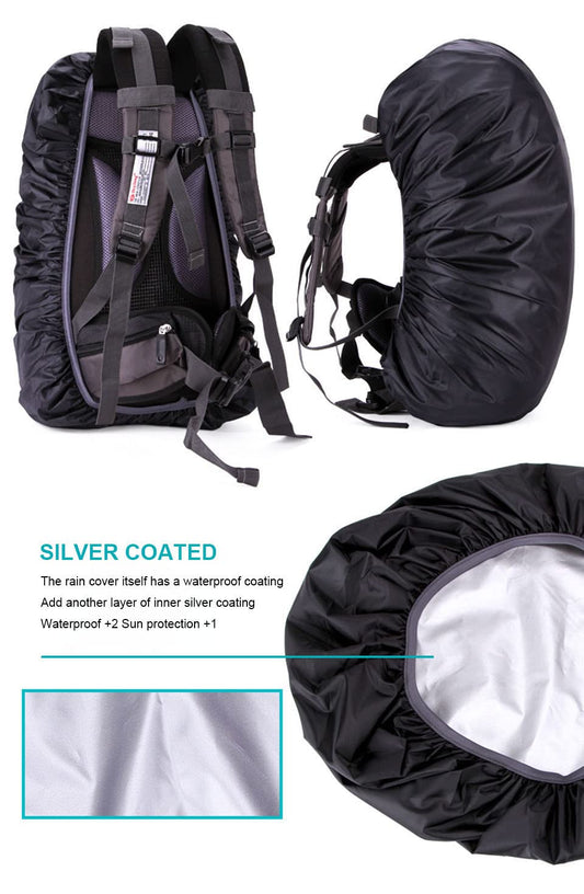 Jegyasa Waterproof Dust & Rain Cover with Pouch, Adjustable Fit for 27L-37L Backpacks - Ideal for School, College, Office, and Trekking